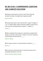 Iee 380 Exam 1 Comprehensive Questions&NewLine;And Complete Solutions&NewLine;