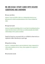 Iee 380 Exam 1 Study Guide With Solved&NewLine;Questions And Answers