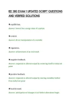 Iee 380 Exam 1 Updated Script Questions&NewLine;And Verified Solutions