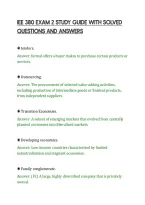 Iee 380 Exam 2 Study Guide With Solved&NewLine;Questions And Answers