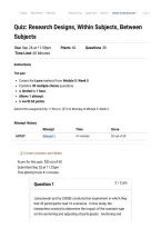 PSYC 255 Research Designs&comma; Within-Subjects & Between-Subjects Questions & Answers &vert; Introduction to Research &vert; A&plus; Study Guide &vert; 2026&sol;27 Updated &vert; Liberty University