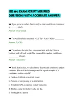Iee 380 Exam Script Verified&NewLine;Questions With Accurate Answers