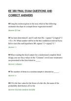 Iee 380 Final Exam Questions And&NewLine;Correct Answers
