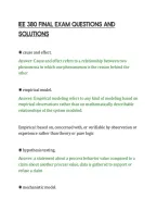 Iee 380 Final Exam Questions And&NewLine;Solutions