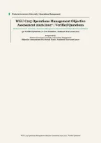 WGU C215 Operations Management OA Exam 2026&sol;2027 &vert; 150 Verified Questions & Answers &vert; Western Governors University Prep &vert; 6 Core Domains &vert; Instant Download