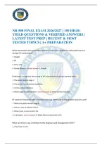 Nr 508 Final Exam 2026&sol;2027 &vert; 150 High-Yield Questions & Verified Answers &vert; Latest Test Prep &vert; Recent & Most Tested Topics &vert; A&plus; Preparation