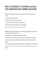 Ifsta 7Th Edition Ff 1 Chapter 15 Actual&NewLine;Test Questions With Verified Solutions