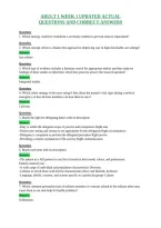 Adult 1 Week 1 Updated Actual&NewLine;Questions And Correct Answers