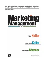 Test Bank for Marketing Management&comma; 16th Edition by Philip Kotler&comma; Kevin Lane Keller & Alexander Chernev &vert; All Chapters 1&ndash;21 &vert; Questions & Answers 2027