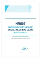 NR507 Advanced Pathophysiology Midterm & Final Exam 2026&ndash;2027 Update &mdash; exam preparation material