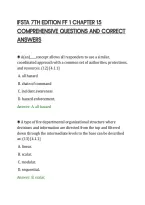 Ifsta 7Th Edition Ff 1 Chapter 15&NewLine;Comprehensive Questions And Correct&NewLine;Answers