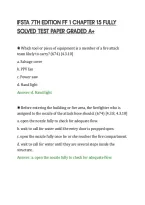 Ifsta 7Th Edition Ff 1 Chapter 15 Fully&NewLine;Solved Test Paper Graded A