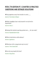 Ifsta 7Th Edition Ff 1 Chapter 15 Practice&NewLine;Questions And Detailed Solutions