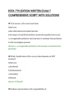 Ifsta 7Th Edition Written Exam 7&NewLine;Comprehensive Script With Solutions