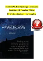 Test Bank&colon; Psychology Themes and Variations&comma; 4th Canadian Edition &lpar;Weiten&rpar; &vert; Chapters 1&ndash;16 Complete &vert; All Questions with Verified Answers &vert; Stuvia Instant Download