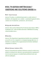 Ifsta 7Th Edition Written Exam 7&NewLine;Questions And Solutions Graded A&plus;