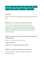 Ifsta Fire Instructor Updated Exam&NewLine;Questions And Correct Answer