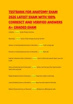 Test Bank for Human Anatomy and Physiology 2026&colon; Latest Exam Questions with Complete Solutions & Answer Keys&period; Ace your A&P course with this comprehensive review guide&period; Includes all chapters&comma; practice tests&comma; and detailed rationales for guaranteed success&period;