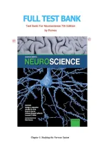 Test Bank for Neuroscience&comma; 7th Edition by Dale Purves &lpar;Sinauer Associates&comma; an imprint of Oxford University Press&comma; 2023&rpar; &vert; ISBN&colon; 9780197616246 &vert; Chapters 1-34