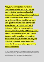 2026 Med Surg GI Test Bank&colon; Gastrointestinal Exam Questions & Complete Solutions &ndash; Latest Edition Nursing Study Guide with Rationales for NCLEX & ATI Success&NewLine;&NewLine;