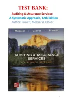 Auditing & Assurance Services&colon; A Systematic Approach&comma; 12th Edition&comma; Prawitt&comma; Messier & Glover &mdash; Test Bank and Practice Questions &vert; Newest 2026 &sol; 2027