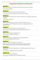 Preparation Questions and Answers