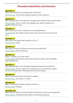 Procedure Questions and Answers&NewLine;
