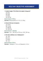 WGU D441 Objective Assessment Practice Questions And Correct Answers