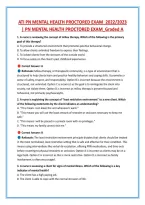 Ati Pn Mental Health Proctored Exam&lowbar;2022&sol;2023 &NewLine;&vert; Pn Mental Health Proctored Exam&lowbar;Graded A 