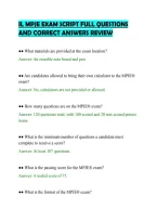 Il Mpje Exam Script Full Questions&NewLine;And Correct Answers Review