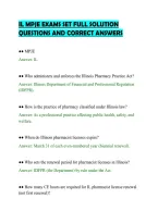 Il Mpje Exams Set Full Solution&NewLine;Questions And Correct Answers