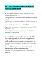Ile Test Paper Full Questions And&NewLine;Verified Solutions&NewLine;