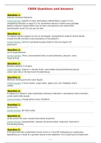 CNOR Questions and Answers