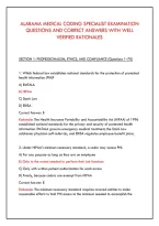 Alabama Medical Coding Specialist Examination &NewLine;Questions And Correct Answers With Well &NewLine;Verified Rationales