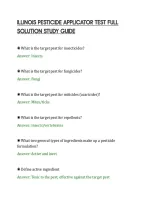 Illinois Pesticide Applicator Test Full&NewLine;Solution Study Guide