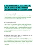 Illinois Volleyball Part 1 Updated&NewLine;Actual Questions And Correct&NewLine;Answers Comprehensive Study Guide