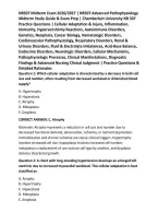 NR507 Midterm Exam 2026&sol;2027 &vert; NR507 Advanced Pathophysiology Midterm Study Guide & Exam Prep &vert; Chamberlain University NR 507 Practice Questions &vert; Cellular Adaptation & Injury&comma; Inflammation&comma; Immunity&comma; Hypersensitivity Reactions&comma; Autoimmune Disorders&comma; Gene