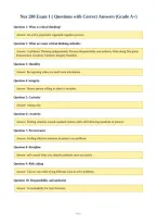 Nur 200 Exam 1 &lpar; Questions with Correct Answers &lpar;Grade A&plus;&rpar;