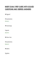 Imsep Exam 1 Prep Guide With Solved&NewLine;Questions And Verified Answers