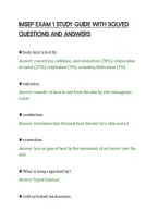Imsep Exam 1 Study Guide With Solved&NewLine;Questions And Answers