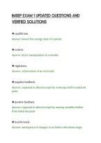Imsep Exam 1 Updated Questions And&NewLine;Verified Solutions