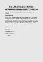 JP Exam Study Guide &lpar;MRT&rpar; &ndash; 2026&sol;2027 Questions and Answers &vert; Complete Practice Review