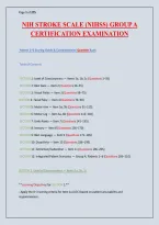 NIH Stroke Scale &lpar;NIHSS&rpar; Certification Exam 2024-2025&colon; Group A Study Guide & 210 Practice Questions with Detailed Answers&NewLine;&NewLine;