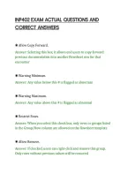 Inp402 Exam Actual Questions And&NewLine;Correct Answers&NewLine;