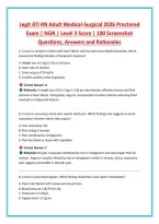 Legit ATI RN Adult Medical-Surgical 2026 Proctored &NewLine;Exam &vert; NGN &vert; Level 3 Score &vert; 100 Screenshot &NewLine;Questions&comma; Answers and Rationales