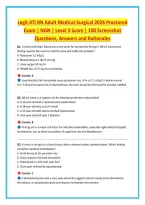 Legit ATI RN Adult Medical-Surgical 2026 Proctored &NewLine;Exam &vert; NGN &vert; Level 3 Score &vert; 100 Screenshot &NewLine;Questions&comma; Answers and Rationales 