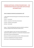 Virginia Water Well Systems Provider Exam Study Guide 2026-2027&colon; 350 Practice Questions with Correct Answers & Detailed Rationales for Trainee&comma; Journeyman & Master Certification