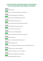 Aswb Masters Exam Questions And Updated&NewLine;Actual Questions And Correct Answers
