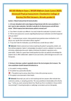NR 509 Midterm Exam &sol; NR509 Midterm Exam &lpar;Latest 2020&rpar;&colon; &NewLine;Advanced Physical Assessment&colon; Chamberlain College of &NewLine;Nursing &lpar;Verified Answers&comma; Already graded A&rpar;