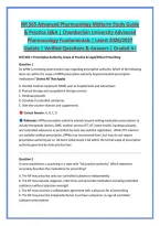 NR 565 Advanced Pharmacology Midterm Study Guide &NewLine;& Practice Q&A &vert; Chamberlain University Advanced &NewLine;Pharmacology Fundamentals &vert; Latest 2026&sol;2027 &NewLine;Update &vert; Verified Questions & Answers &vert; Graded A&plus; 